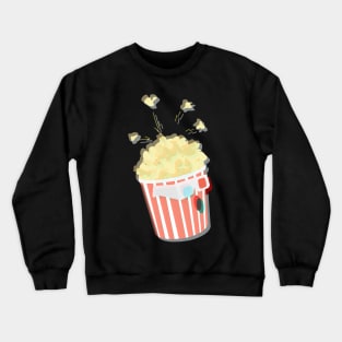 Aesthetic Popcorn | Anaglyph | Retro Vintage 3d Glasses Crewneck Sweatshirt